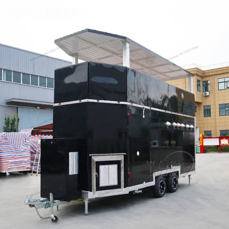 Customized mobile double decker food truck