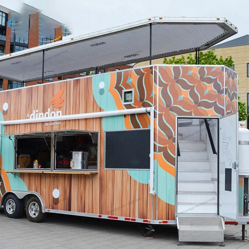Customized mobile double decker food truck