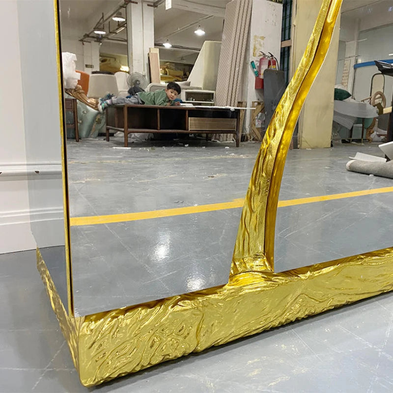 Customized stainless steel living room white glass cabinets furniture divider