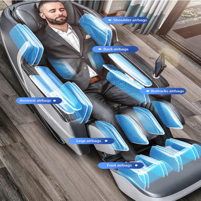 DAMEIDA Luxury Smart Full-Body Zero-Gravity Shiatsu Massage Chair Airbag Surround Bluetooth Music Massage Sofa 4D Kneading