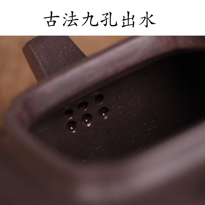 DE chang, yixing recommended pure manual undressed ore azure mud sifang Angle pot artist Fan Weiming all hand-made