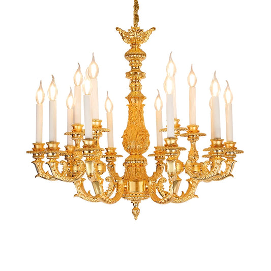 DINGFAN 2023 Top Selling European Style Led Pendant Lights Hotel Villa Luxury Decoration Chandelier