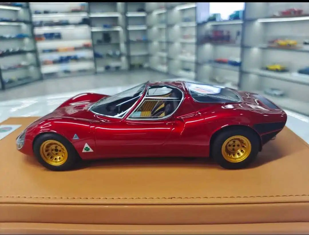 DMH 1:18 Alfa Tipo33 Simulation Limited Edition Resin Metal Static Car Model Toy Gift