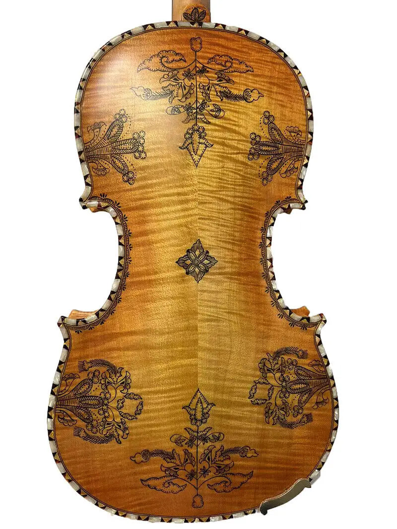 MMOOKA Deluxe 4*4 strings Hardanger Norwegian fiddle 4/4 violin of professional concert