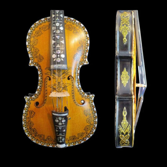 MMOOKA Deluxe hardanger Norwegian fiddle 4/4 violin 4*5 strings of professiona concert