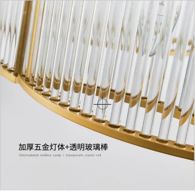 Designer villa hotel project custom chandelier post-modern minimalist creative circular multi-layer glass chandelier