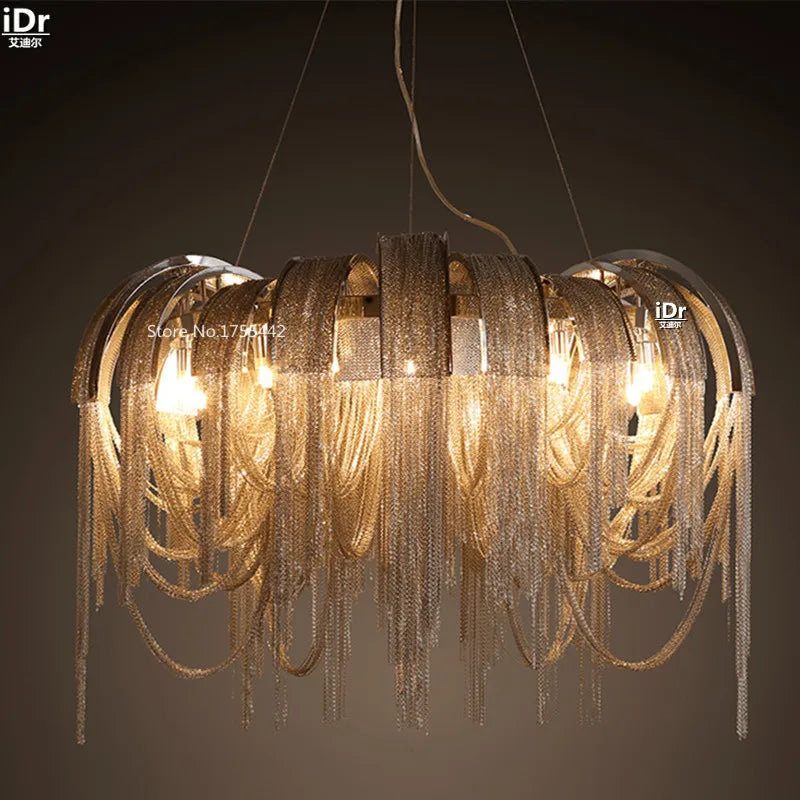 Designers Continental Restaurant Bar Lobby Lobby Hotel Villa club atmosphere tassels Chandeliers EET-003