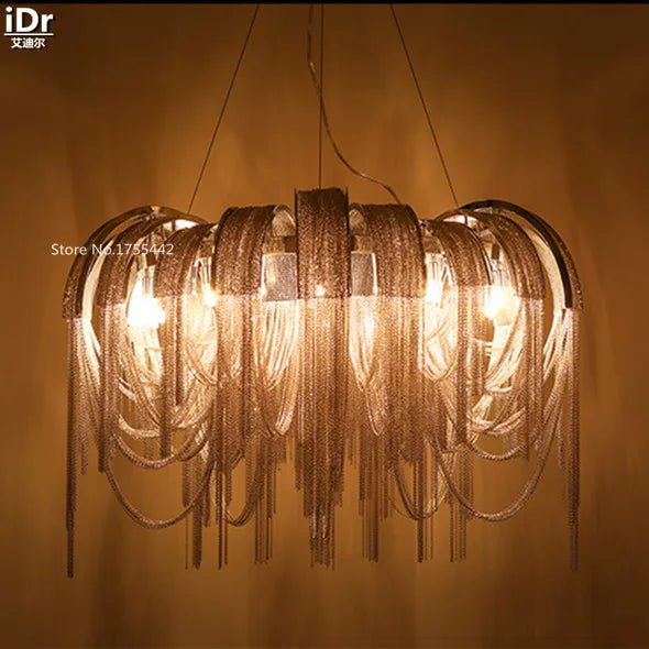 Designers Continental Restaurant Bar Lobby Lobby Hotel Villa club atmosphere tassels Chandeliers EET-003