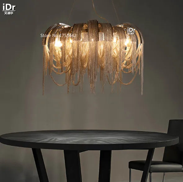 Designers Continental Restaurant Bar Lobby Lobby Hotel Villa club atmosphere tassels Chandeliers EET-003