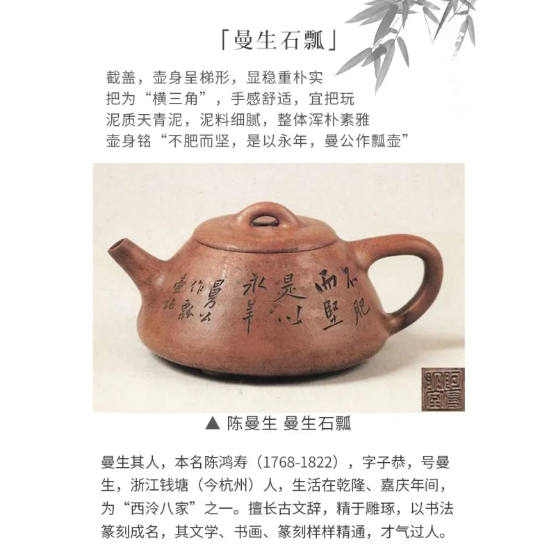 Deyuanchang Antique Mansheng Stone Ladle Purple Clay Pot Raw Ore Sky Blue Mash Aid Fan Liang Half-Handmade