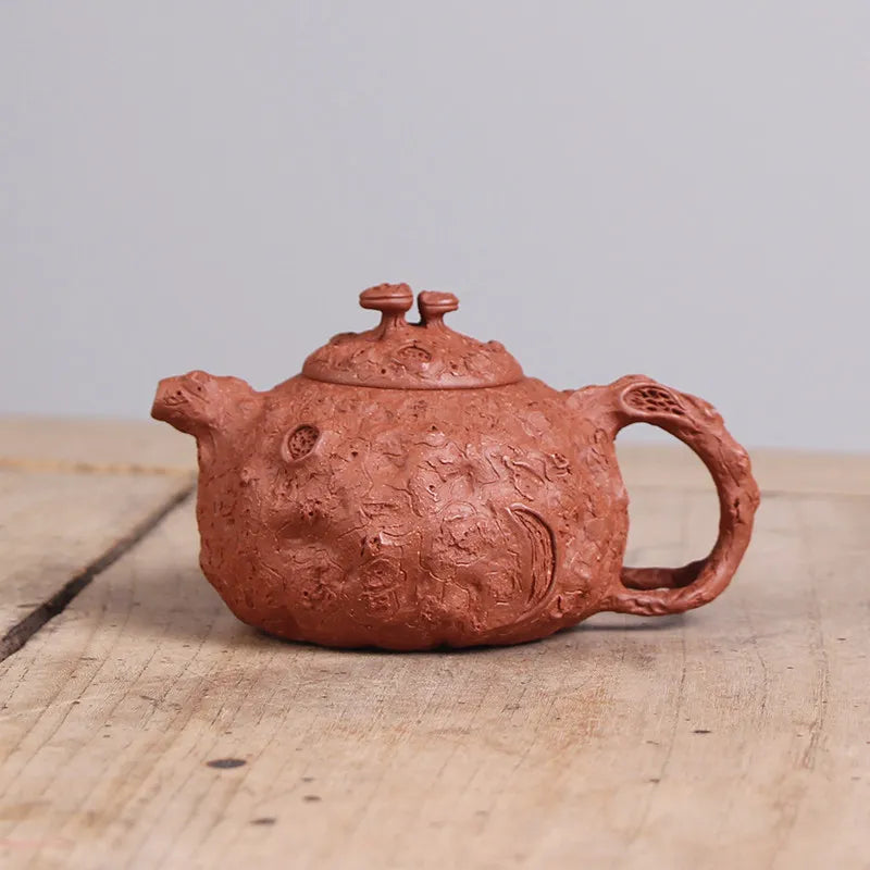 Deyuanchang Yixing Purple Clay Pot Handmade Raw Ore Descending Slope Mud Ganoderma Lucidum Gongchun Pot Zhang Jianzhong Handmade