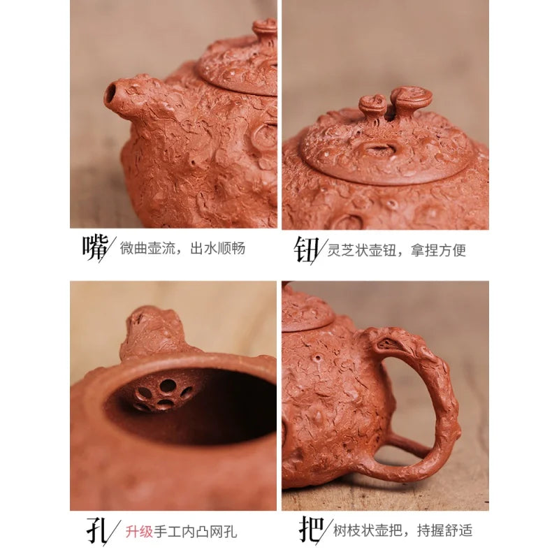 Deyuanchang Yixing Purple Clay Pot Handmade Raw Ore Descending Slope Mud Ganoderma Lucidum Gongchun Pot Zhang Jianzhong Handmade