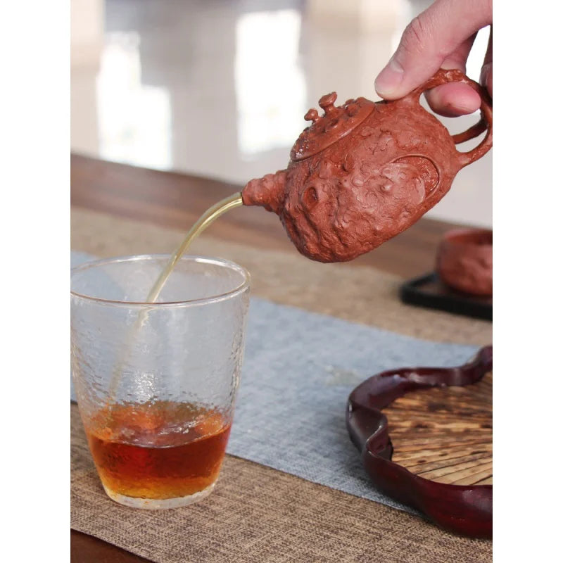 Deyuanchang Yixing Purple Clay Pot Handmade Raw Ore Descending Slope Mud Ganoderma Lucidum Gongchun Pot Zhang Jianzhong Handmade