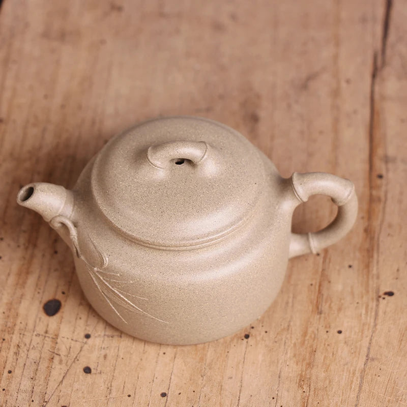 Deyuanchang Yixing Purple Clay Pot Handmade Raw Ore Green Section Dezhong Teapot Senior Engineer Wu Shujuan Half-Handmade Produc