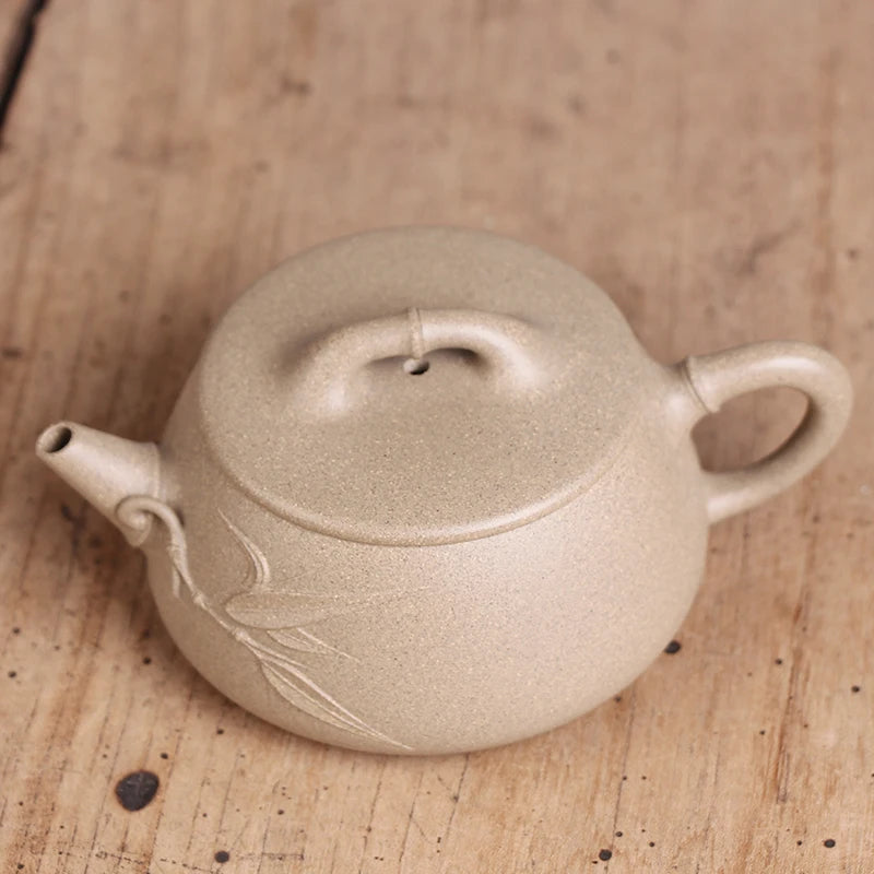 Deyuanchang Yixing Purple Clay Pot Handmade Raw Ore Green Section Tile Shipiao Teapot Senior Engineer Wu Shujuan Half-Handmade P