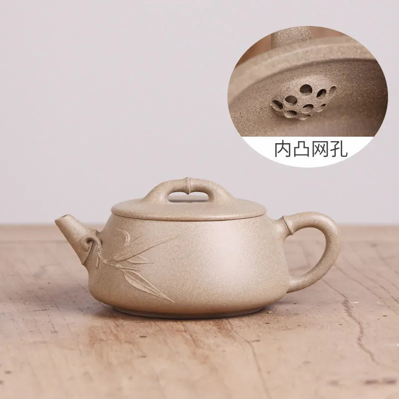 Deyuanchang Yixing Purple Clay Pot Handmade Raw Ore Green Section Tile Shipiao Teapot Senior Engineer Wu Shujuan Half-Handmade P