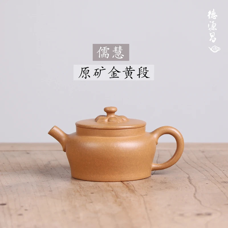 Deyuanchang Yixing Purple Clay Pot Handmade Ru Hui Pot Raw Ore Golden Section Teapot Home Wu Shujuan All Handmade
