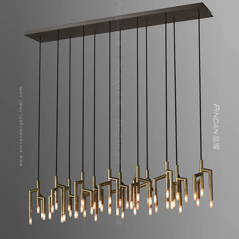 Dining room chandelier post-modern luxury model room light villa stairs bar decoration branch living room lamps