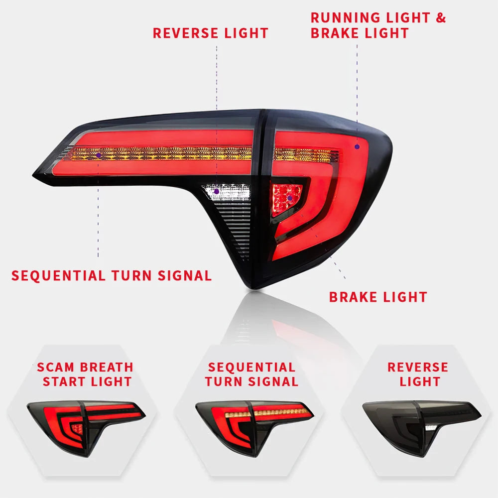 Direct Manufacturer Tail lampe For Honda HRV 2015 2016 2017 2018 Red Smoke Rear Turning Light Tail Lamp For Honda Vezel