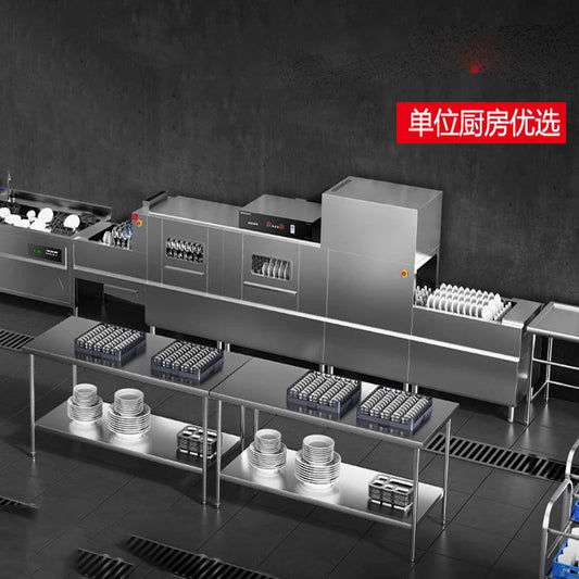 Dishwasher, commercial restaurant, hotel cafeteria, fully automatic large-scale disinfection, drying and washing integrated syst