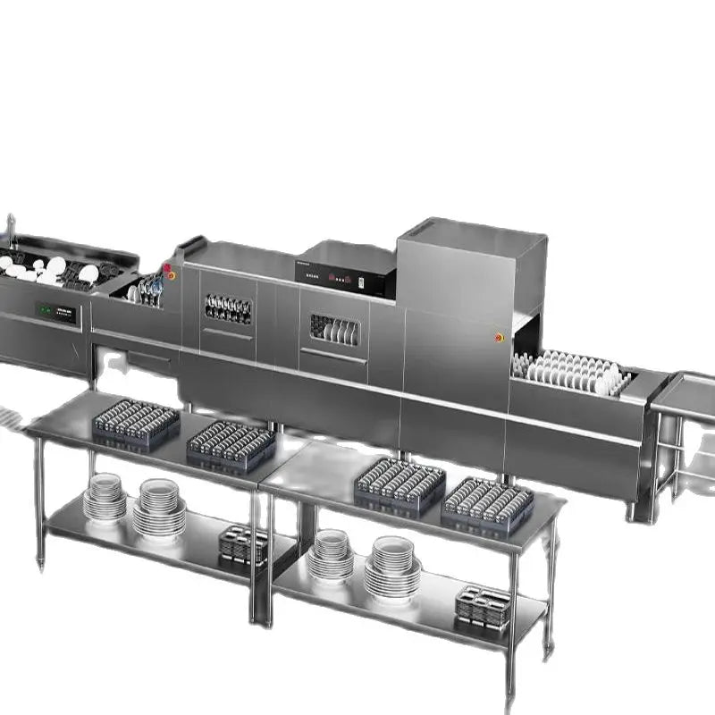 Dishwasher, commercial restaurant, hotel cafeteria, fully automatic large-scale disinfection, drying and washing integrated syst