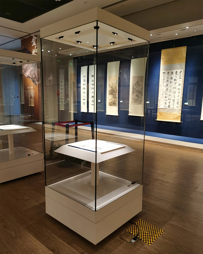 Display Cabinet Cultural Relics Glass Display Cabinet Art Statue Independent Display Cabinet Antique Porcelain Custom Display Ca