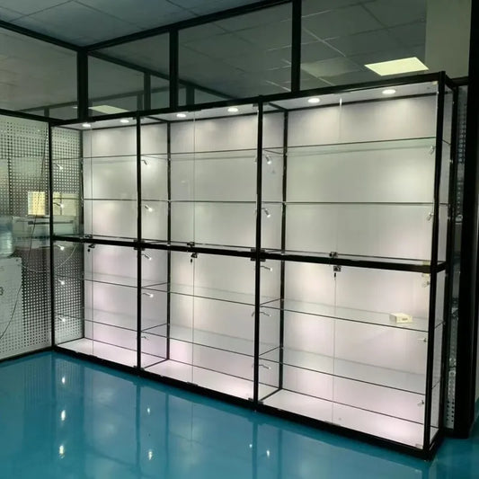 Display Cabinet Glass Transparent Model Cabinet Small Accessories Household Cabinet Toy Model Glass Display Cabinet
