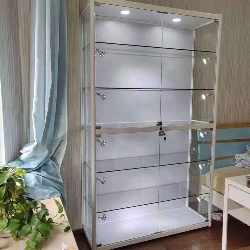 Display Cabinet Glass Transparent Model Cabinet Small Accessories Household Cabinet Toy Model Glass Display Cabinet