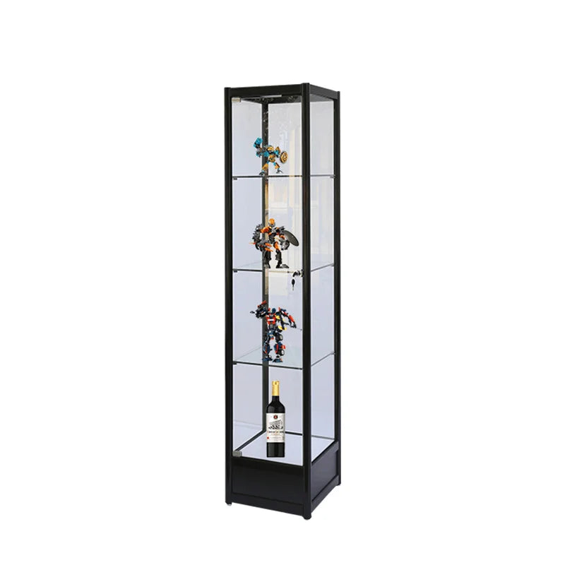 Display Cabinet Glass Transparent Model Cabinet Small Accessories Household Cabinet Toy Model Glass Display Cabinet
