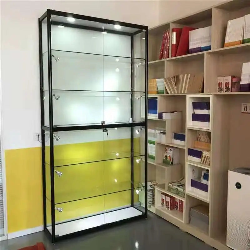 Display Cabinet Glass Transparent Model Cabinet Small Accessories Household Cabinet Toy Model Glass Display Cabinet