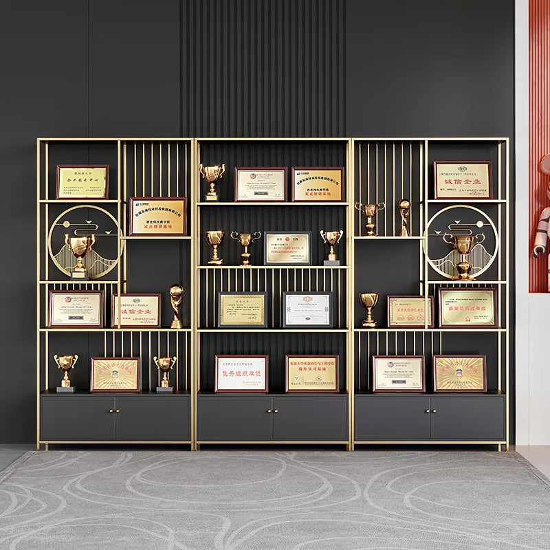 Display Rack Company Trophy and Medal Certificate Display Cabinet Office Meeting Room Product Shelf Landing