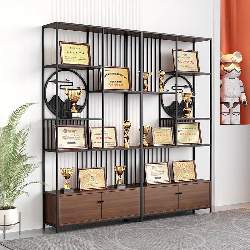 Display Rack Company Trophy and Medal Certificate Display Cabinet Office Meeting Room Product Shelf Landing