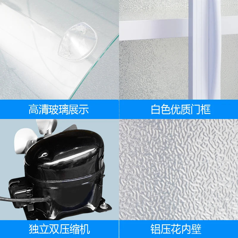 Display cabinet refrigerated display cabinet fresh-keeping cabinet Commercial hotel beverage vegetables and fruits refrigerated