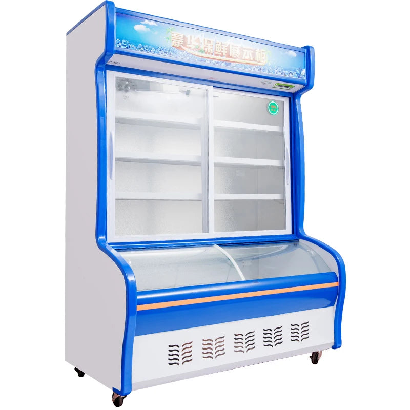 Display cabinet refrigerated display cabinet fresh-keeping cabinet Commercial hotel beverage vegetables and fruits refrigerated