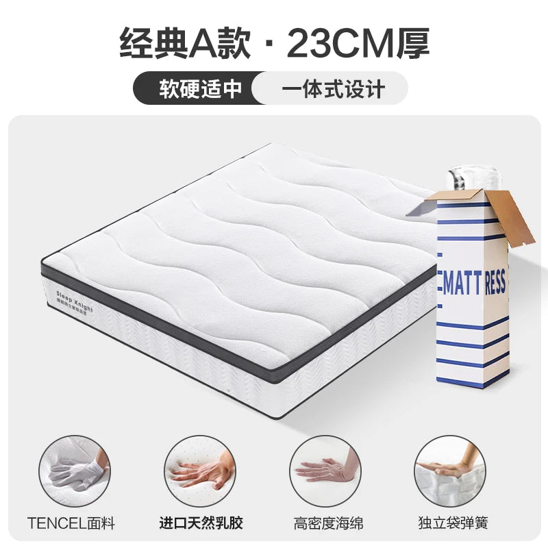 Double Firm Queen Mattresses High Quality Thickness King Size Bedroom Spring Mattress Foldable Spring Colchon Bedroom Furniture