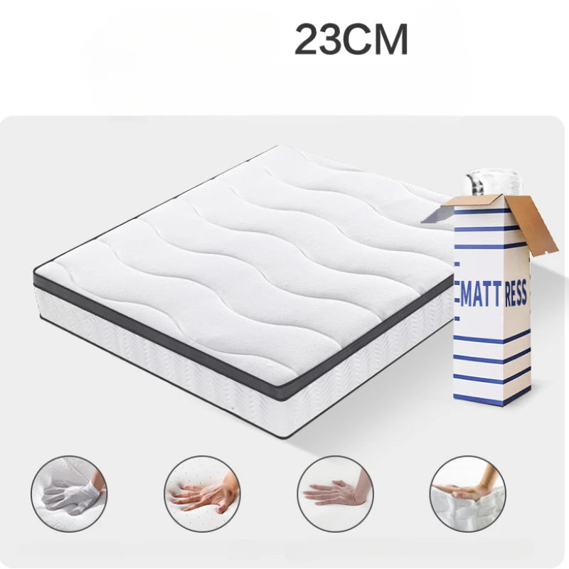 Double Firm Queen Mattresses High Quality Thickness King Size Bedroom Spring Mattress Foldable Spring Colchon Bedroom Furniture