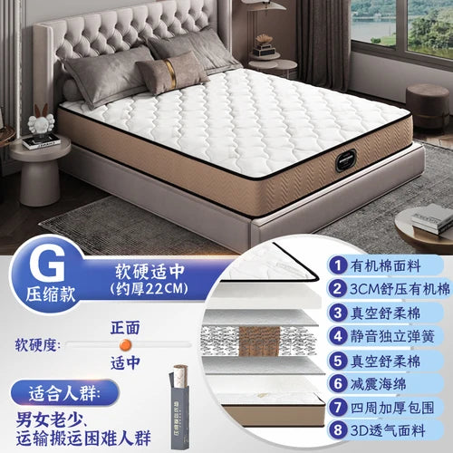 Double Household Mattress Tatami Spring Elastic Sleep Memory Foam Latex Comfort Mattress Elegant Camas Y Muebles Decoration Home