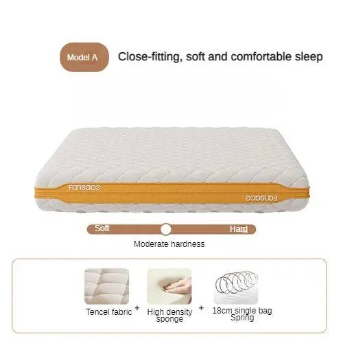 Double Layer Independent Bagged Spring Mattress Protection Suitable Household Compression Soft Hard Detachable Bedroom Furniture