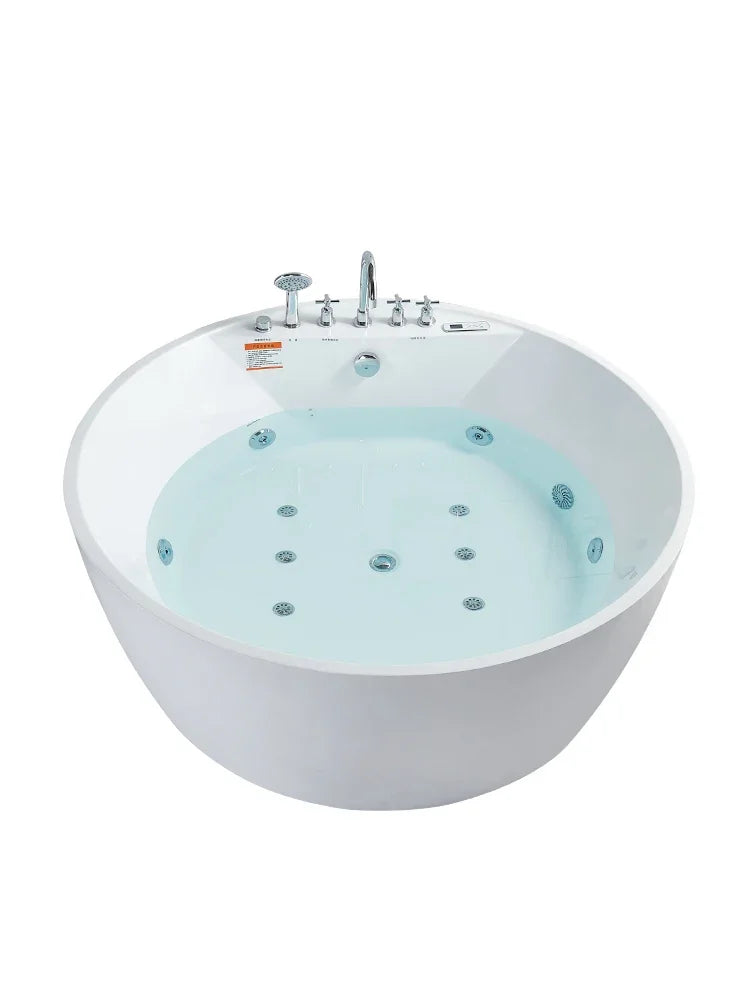 Double luxurious massage integrated seamless circular independent internet celebrity homestay constant temperature bath