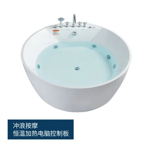 Double luxurious massage integrated seamless circular independent internet celebrity homestay constant temperature bath