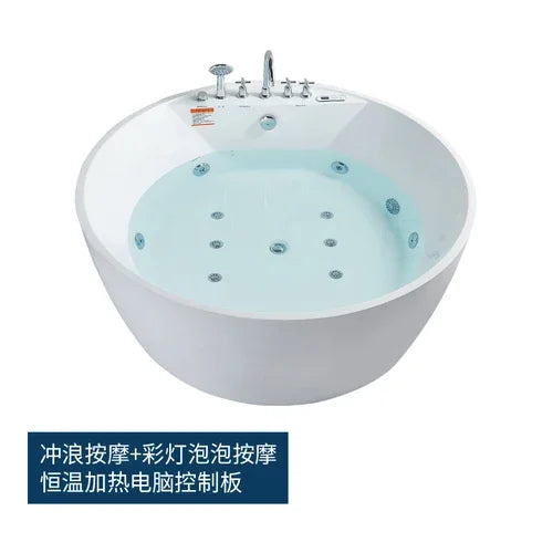 Double luxurious massage integrated seamless circular independent internet celebrity homestay constant temperature bath