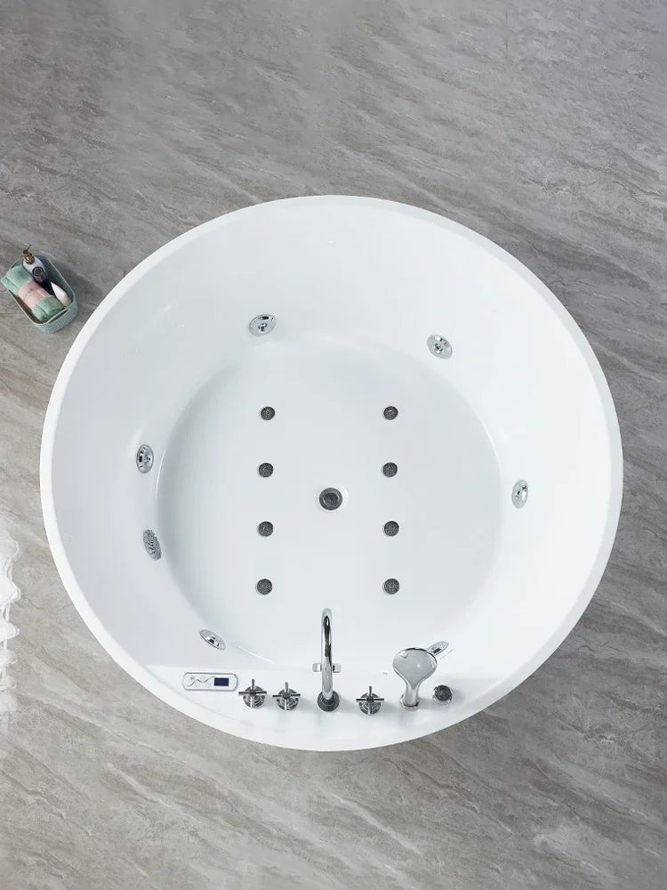 Double luxurious massage integrated seamless circular independent internet celebrity homestay constant temperature bath