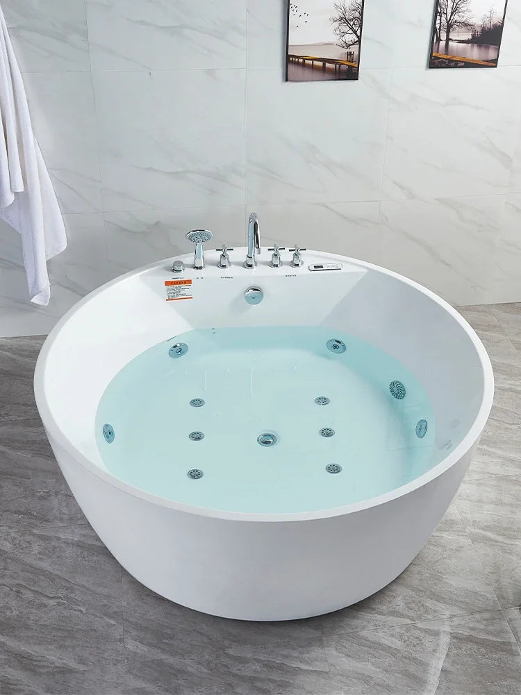 Double luxurious massage integrated seamless circular independent internet celebrity homestay constant temperature bath