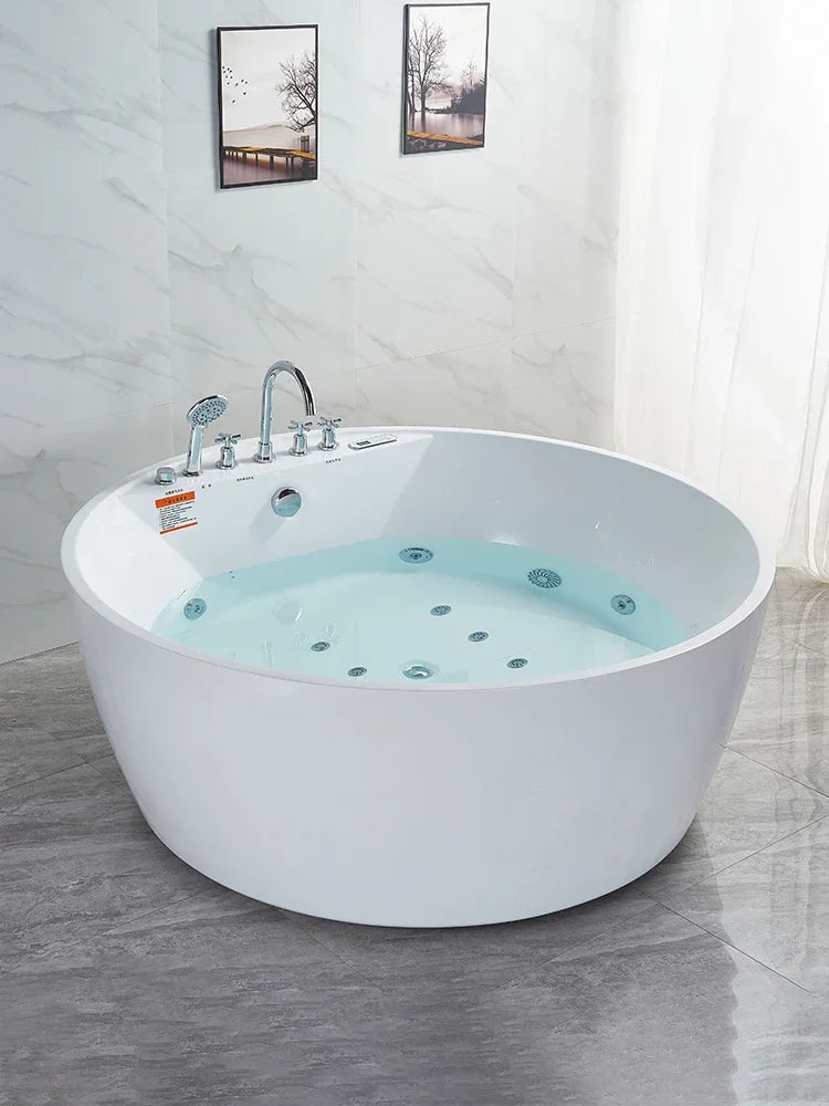 Double luxurious massage integrated seamless circular independent internet celebrity homestay constant temperature bath