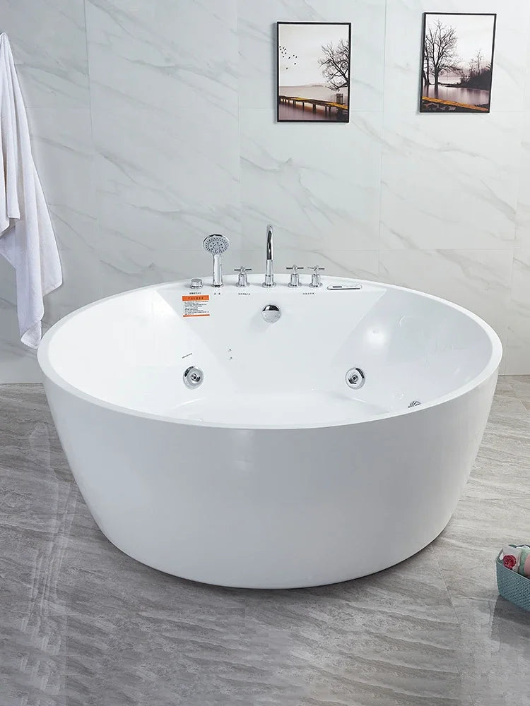 Double luxurious massage integrated seamless circular independent internet celebrity homestay constant temperature bath