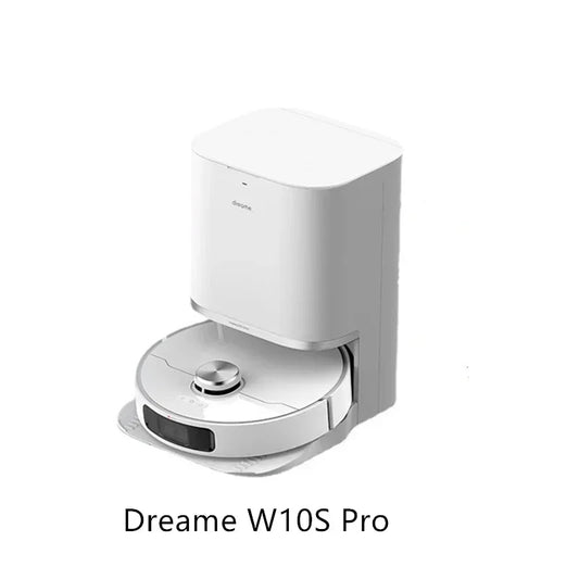 Dreame- Robot Vacuum Cleaner Bot W10s Pro,Carpet Recognition LCD Display Automatic Cleaning, Drying, Anti Hair Entanglement