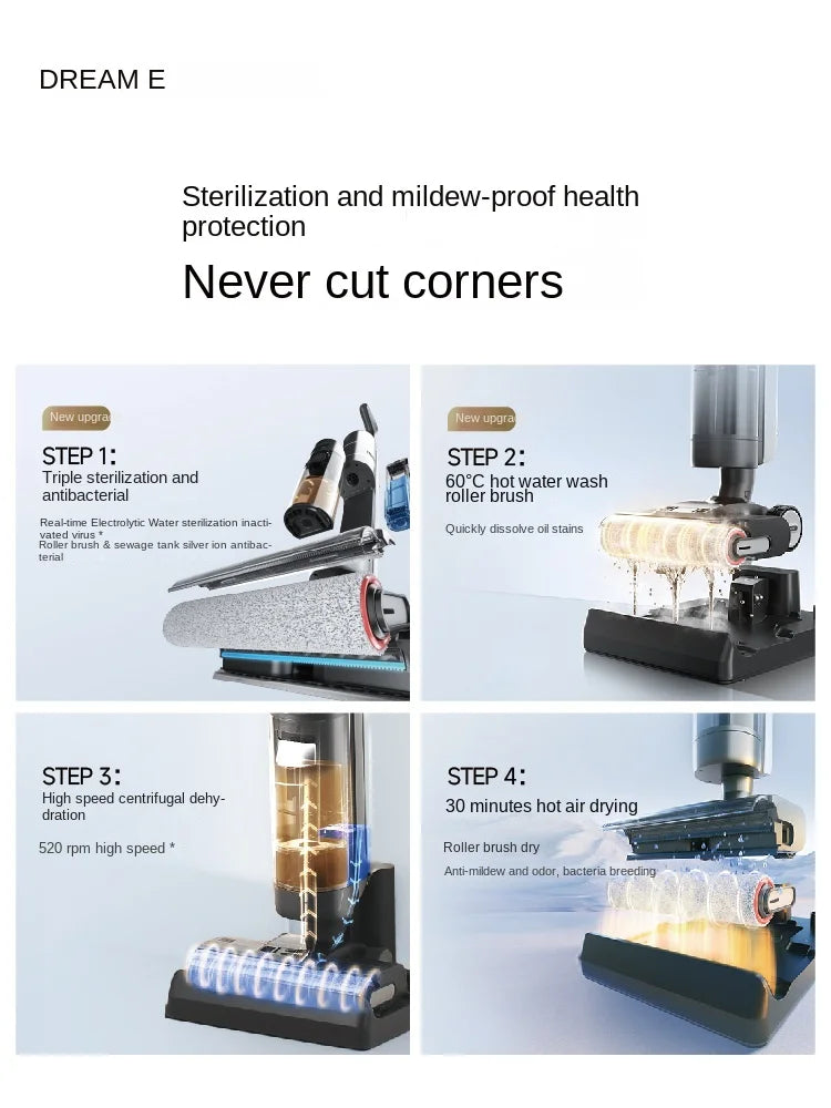 DreameH30 Ultra Vacuum Cleaner Household Intelligent Washing Machine To Remove Bacteria AI Double Power רובוט שוטף רצפה