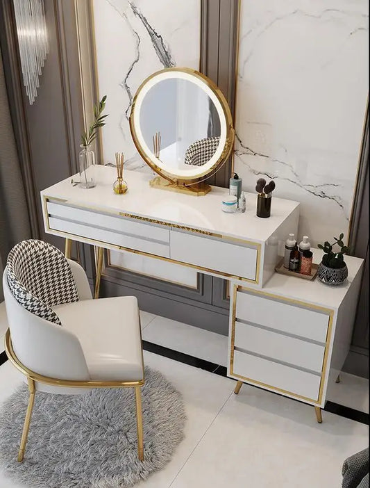 Dressing table bedroom modern minimalist light luxury Nordic net red ins wind small apartment storage cabinet one makeup table