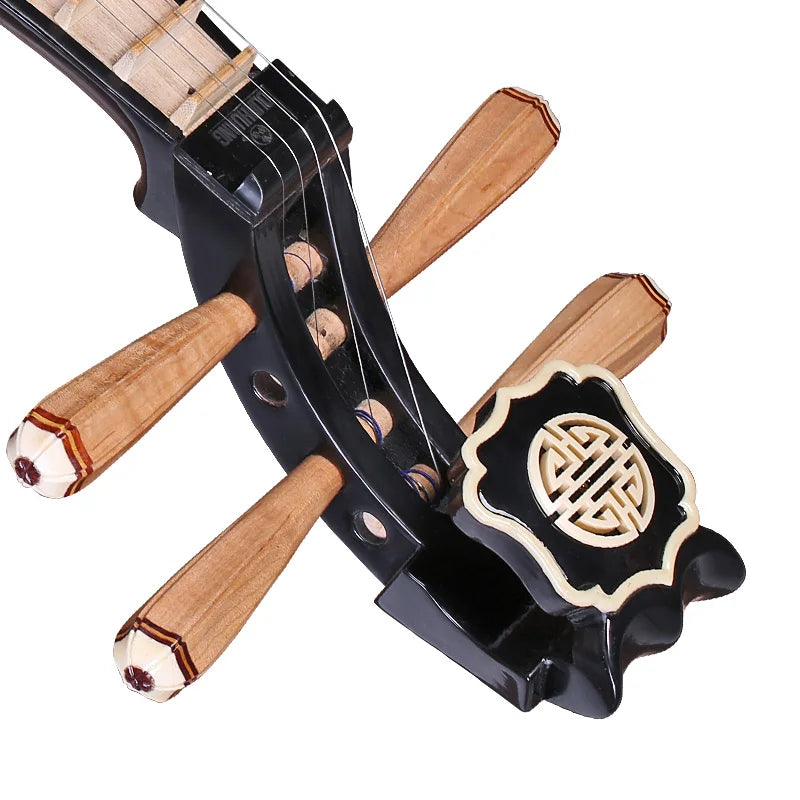 MMOOKA Dunhuang Liuqin 654 Color Wood Ruyi Head Dalbergia Wood Six-yin Leng Pegs Pipa for Beginners to Learn Folk Musical Instruments