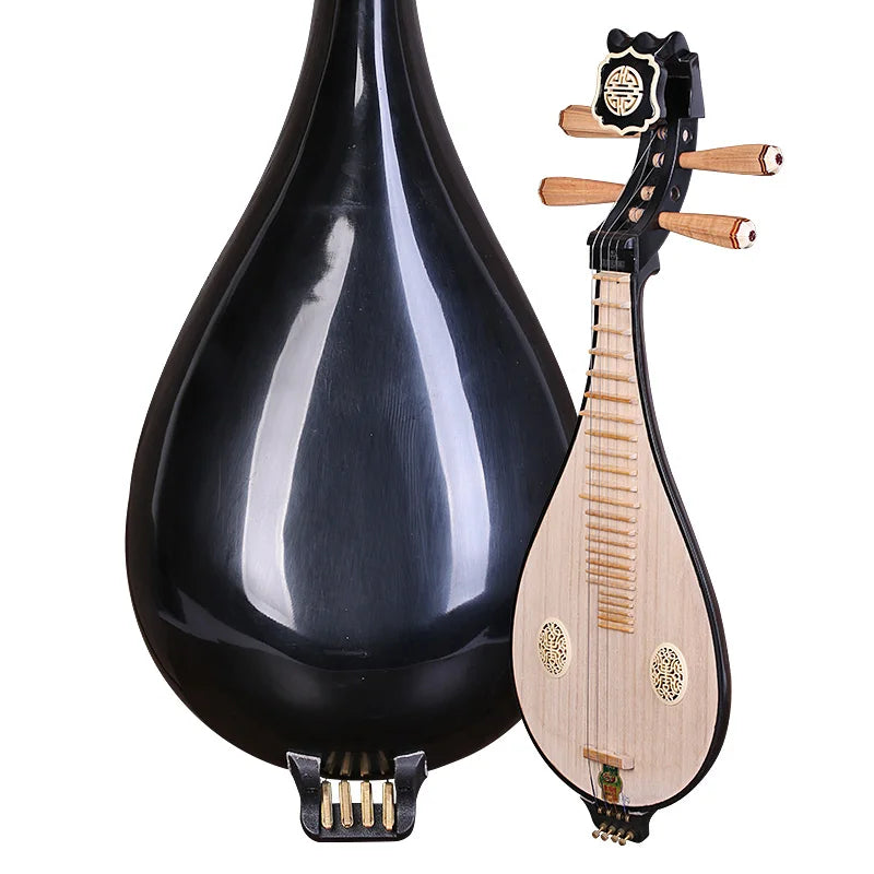 MMOOKA Dunhuang Liuqin 654 Color Wood Ruyi Head Dalbergia Wood Six-yin Leng Pegs Pipa for Beginners to Learn Folk Musical Instruments